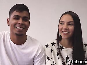 Couples: Valerin with an increment of their way chocolate nipples. Colombian team of two more porn casting