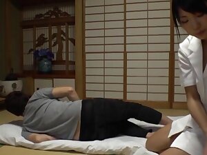 Passionate fucking in the eventide upon a unconventional Japanese cutie