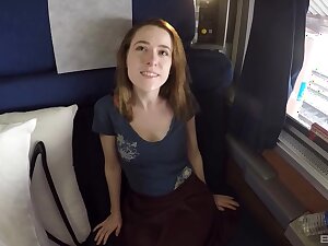 Immoral fucking in the train concerning hot ass girlfriend Alice March